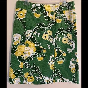 Talbots faux button front skirt size 10. Zipper. Bright, colorful,